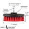 Drill Brush Power Scrubber By Useful Products 5 in W 5 in L Brush, Red 5in-Lim-Red-Short-QC - alternate 2